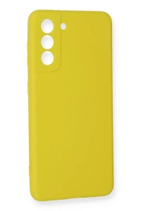 Samsung Galaxy S21 FE Kılıf Nano içi Kadife Silikon - Sarı
