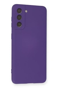 Samsung Galaxy S21 Kılıf Nano içi Kadife Silikon - Mor