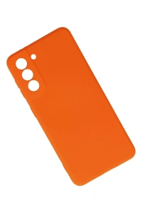 Samsung Galaxy S21 Kılıf Nano içi Kadife Silikon - Turuncu
