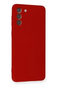 Samsung Galaxy S21 Plus Kılıf Nano içi Kadife Silikon - Kırmızı