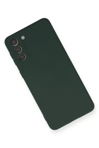 Samsung Galaxy S21 Plus Kılıf Nano içi Kadife Silikon - Koyu Yeşil