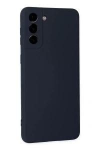 Samsung Galaxy S21 Plus Kılıf Nano içi Kadife Silikon - Lacivert
