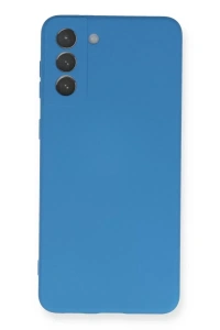 Samsung Galaxy S21 Plus Kılıf Nano içi Kadife Silikon - Mavi