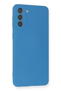 Samsung Galaxy S21 Plus Kılıf Nano içi Kadife Silikon - Mavi