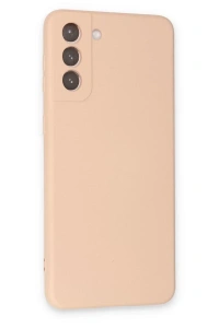 Samsung Galaxy S21 Plus Kılıf Nano içi Kadife Silikon - Pudra
