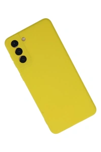Samsung Galaxy S21 Plus Kılıf Nano içi Kadife Silikon - Sarı