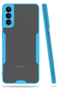 Samsung Galaxy S21 Plus Kılıf Platin Silikon - Mavi