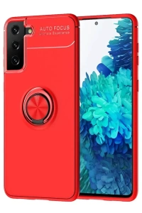 Samsung Galaxy S21 Plus Kılıf Range Yüzüklü Silikon - Kırmızı