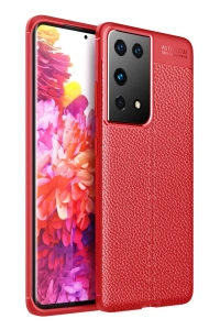 Samsung Galaxy S21 Ultra Kılıf Auto Focus Kapak - Kırmızı