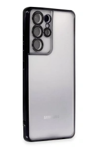 Samsung Galaxy S21 Ultra Kılıf Lensli Silikon - Siyah