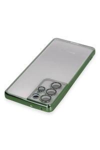 Samsung Galaxy S21 Ultra Kılıf Lensli Silikon - Yeşil