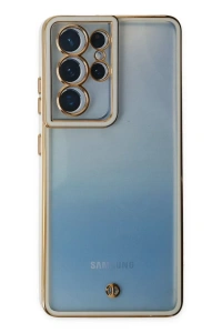 Samsung Galaxy S21 Ultra Kılıf Liva Lens Silikon - Beyaz