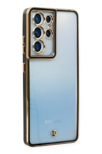 Samsung Galaxy S21 Ultra Kılıf Liva Lens Silikon - Siyah