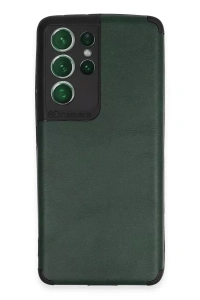 Samsung Galaxy S21 Ultra Kılıf Loop Deri Silikon - Yeşil
