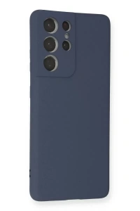 Samsung Galaxy S21 Ultra Kılıf Nano içi Kadife Silikon - Gri