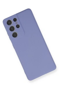 Samsung Galaxy S21 Ultra Kılıf Nano içi Kadife Silikon - Lila