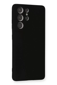 Samsung Galaxy S21 Ultra Kılıf Nano içi Kadife Silikon - Siyah
