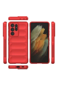 Samsung Galaxy S21 Ultra Kılıf Optimum Silikon - Kırmızı