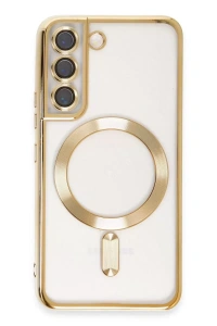 Samsung Galaxy S22 Kılıf Kross Magneticsafe Kapak - Gold