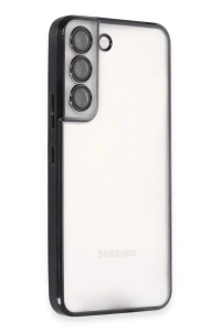Samsung Galaxy S22 Kılıf Lensli Silikon - Siyah