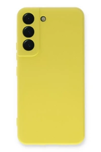 Samsung Galaxy S22 Plus Kılıf Nano içi Kadife Silikon - Sarı