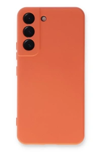 Samsung Galaxy S22 Plus Kılıf Nano içi Kadife Silikon - Turuncu