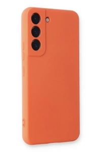 Samsung Galaxy S22 Plus Kılıf Nano içi Kadife Silikon - Turuncu