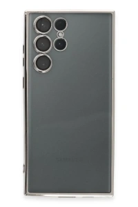 Samsung Galaxy S22 Ultra Kılıf Lensli Silikon - Gümüş