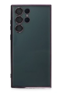 Samsung Galaxy S22 Ultra Kılıf Lensli Silikon - Mor