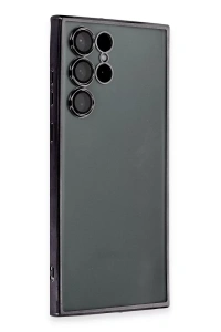 Samsung Galaxy S22 Ultra Kılıf Lensli Silikon - Siyah
