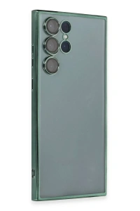 Samsung Galaxy S22 Ultra Kılıf Lensli Silikon - Yeşil