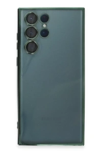 Samsung Galaxy S22 Ultra Kılıf Lensli Silikon - Yeşil