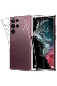 Samsung Galaxy S22 Ultra Kılıf Lüx Şeffaf Silikon