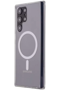 Samsung Galaxy S22 Ultra Kılıf Magneticsafe Şeffaf Silikon - Şeffaf