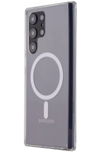 Samsung Galaxy S22 Ultra Kılıf Magneticsafe Şeffaf Silikon - Şeffaf