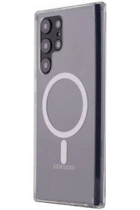 Samsung Galaxy S22 Ultra Kılıf Magneticsafe Şeffaf Silikon - Şeffaf