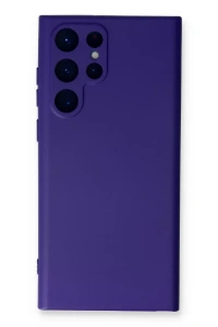 Samsung Galaxy S22 Ultra Kılıf Nano içi Kadife Silikon - Mor