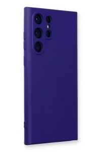Samsung Galaxy S22 Ultra Kılıf Nano içi Kadife Silikon - Mor