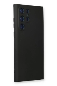 Samsung Galaxy S22 Ultra Kılıf Nano içi Kadife Silikon - Siyah
