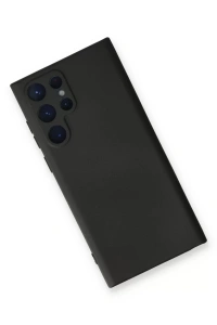 Samsung Galaxy S22 Ultra Kılıf Nano içi Kadife Silikon - Siyah