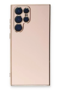 Samsung Galaxy S22 Ultra Kılıf Volet Silikon - Pembe