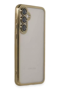Samsung Galaxy S23 FE Kılıf Lensli Silikon - Gold