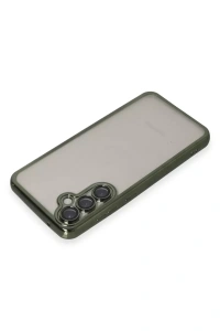 Samsung Galaxy S23 FE Kılıf Lensli Silikon - Yeşil