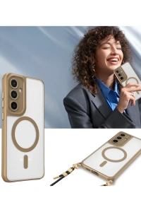 Samsung Galaxy S23 Kılıf Enka Magsafe Silikon Kılıf - Şeffaf