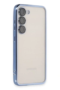 Samsung Galaxy S23 Kılıf Lensli Silikon - Açık Mavi