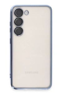 Samsung Galaxy S23 Kılıf Lensli Silikon - Açık Mavi