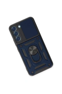 Samsung Galaxy S23 Kılıf Pars Lens Yüzüklü Silikon - Lacivert