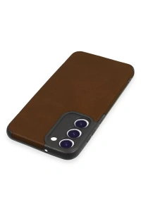 Samsung Galaxy S23 Plus Kılıf Loop Deri Silikon - Kahverengi