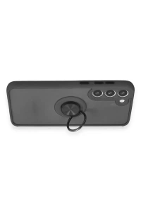 Samsung Galaxy S23 Plus Kılıf Montreal Yüzüklü Silikon Kapak - Siyah