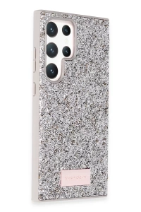 Samsung Galaxy S23 Ultra Bright Simli Kapak - Gümüş